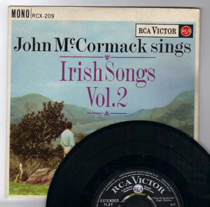 JOHN MCCORMACK, SINGS IRISH SONGS - VOL 2 - EP