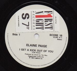 ELAINE PAIGE   , I GET A KICK OUT OF YOU / ANYTHING GOES 