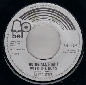GARY GLITTER, DOING ALL RIGHT WITH THE BOYS