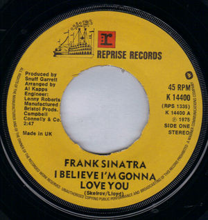 FRANK SINATRA , I BELIEVE I'M GONNA LOVE YOU / THE ONLY COUPLE ON THE FLOOR