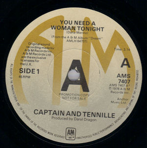 CAPTAIN & TENNILLE , YOU NEED A WOMAN TONIGHT / LOVE ME LIKE A BABY - PROMO