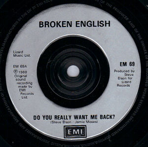 BROKEN ENGLISH, DO YOU REALLY WANT ME BACK? / RUNNIN' OUT