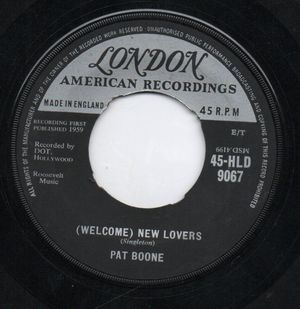 PAT BOONE, (WELCOME) NEW LOVERS / WORDS