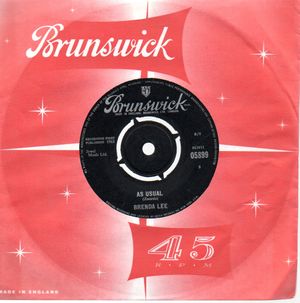 BRENDA LEE , AS USUAL / LONELY LONELY LONELY ME 
