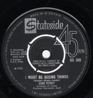 GENE PITNEY , I MUST BE SEEING THINGS / SAVE YOUR LOVE 