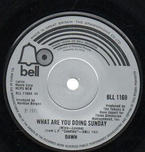 DAWN , WHAT ARE YOU DOING SUNDAY / SWEET SOFT SOUNDS OF LOVE