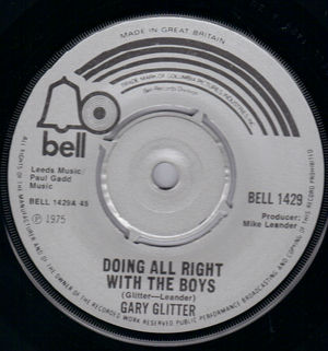 GARY GLITTER, DOING ALL RIGHT WITH THE BOYS / GOOD FOR NO GOOD