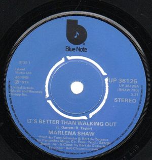 MARLENA SHAW , IT'S BETTER THAN WALKING OUT / BE FOR REAL 