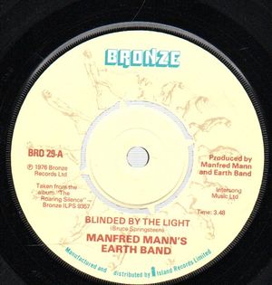 MANFRED MANNS EARTH BAND, BLINDED BY THE LIGHT / STARBIRD NO2