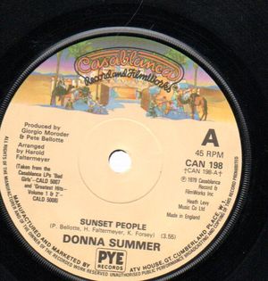 DONNA SUMMER , SUNSET PEOPLE / OUR LOVE