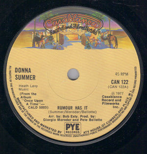 DONNA SUMMER , RUMOUR HAS IT / ONCE UPON A TIME (looks unplayed)