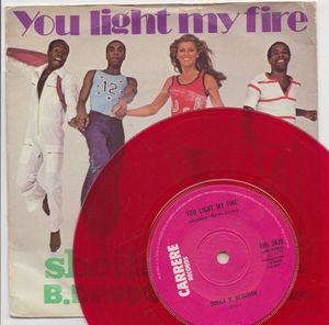 SHEILA B.DEVOTION, YOU LIGHT MY FIRE / GIMME YOUR LOVING - red vinyl
