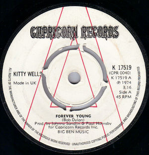 KITTY WELLS, FOREVER YOUNG / TILL I CAN MAKE IT ON MY OWN - PROMO