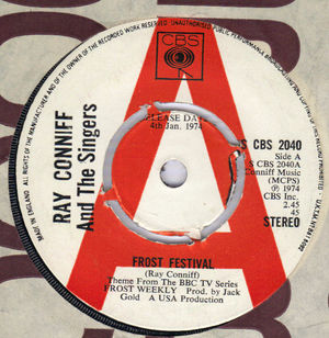 RAY CONNIFF , FROST FESTIVAL / THERE WAS A GIRL/KILLING ME SOFTLY WITH HIS SONG - PROMO