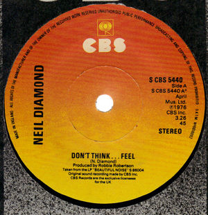 NEIL DIAMOND, DON'T THINK...FEEL / SIGNS