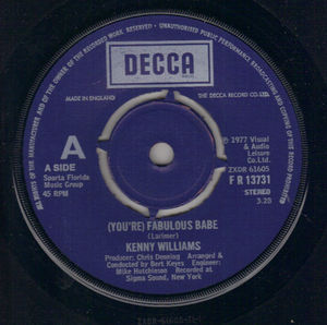 KENNY WILLIAMS, YOU'RE FABULOUS BABE / GIVE ME MY HEART BACK (looks unplayed)