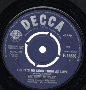 ANTHONY NEWLEY, THERE'S NO SUCH THING AS LOVE / SHE'S JUST ANOTHER GIRL 