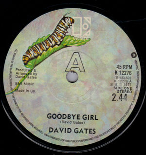 DAVID GATES, GOODBYE GIRL / SUNDAY RIDER