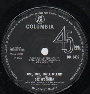 DES OCONNOR , ONE TWO THREE O'LEARY / ALL I NEED IS YOU 