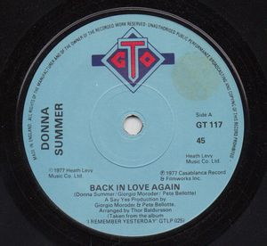 DONNA SUMMER , BACK IN LOVE AGAIN / TRY ME I KNOW/WASTED