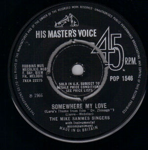 MIKE SAMMES SINGERS, SOMEWHERE MY LOVE / WHAT DO I DO 