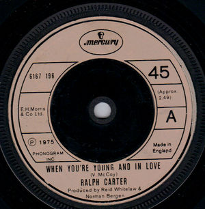 RALPH CARTER, WHEN YOU'RE YOUNG AND IN LOVE / DISCO VERSION