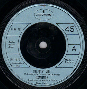OSMONDS , STEPPIN OUT / PUT YOUR LOVE ON THE LINE 