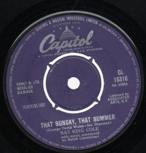 NAT KING COLE, THAT SUNDAY THAT SUMMER / MR WISHING WELL