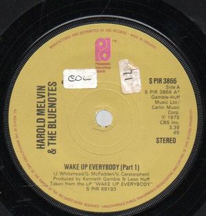 HAROLD MELVIN AND THE BLUENOTES, WAKE UP EVERYBODY (PART 1) / PART 2