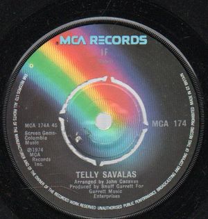 TELLY SAVALAS , IF / YOU AND ME AGAINST THE WORLD (push out centre)