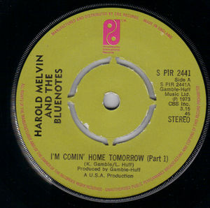 HAROLD MELVIN AND THE BLUENOTES, I'M COMIN HOME TOMORROW (PART 1) / PART 2