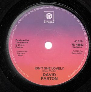 DAVID PARTON , ISN'T SHE LOVELY / LOVE AND PEACE OF MIND