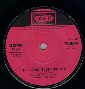CLINTON FORD , THIS SONG IS JUST FOR YOU / TAKE CARE ON THE ROAD