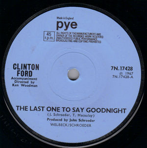 CLINTON FORD , THE LAST ONE TO SAY GOODNIGHT / THE GREATEST CLOWN 