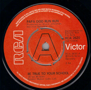 PAPA DOO RUN RUN , BE TRUE TO YOUR SCHOOL / DISNEY GIRLS - PROMO 