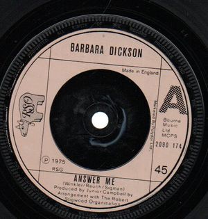 BARBARA DICKSON, ANSWER ME / FROM NOW ON 