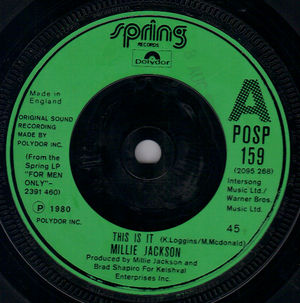 MILLIE JACKSON, THIS IS IT / NOT ON YOUR LIFE 