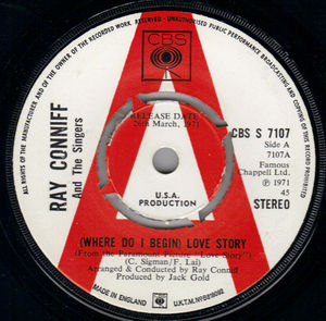RAY CONNIFF , WHERE DO I BEGIN LOVE STORY / WHAT HAVE THEY DONE - PROMO 