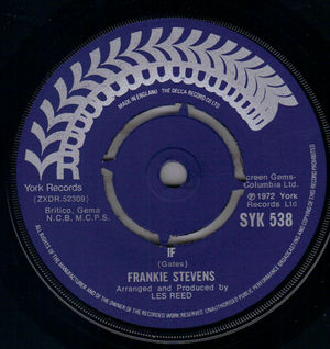 FRANKIE STEVENS , IF / LEAVE THE WORLD ALONE 