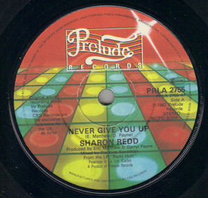 SHARON REDD , NEVER GIVE YOU UP / BEAT THE STREET (looks unplayed)
