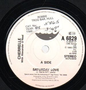 CHERRELLE, SATURDAY LOVE / I DIDN'T MEAN TO TURN YOU ON 