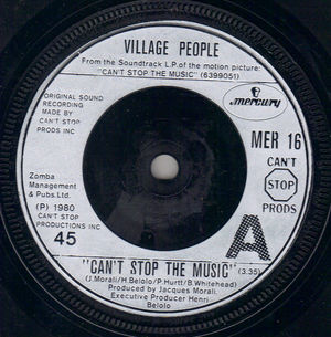 VILLAGE PEOPLE, CAN'T STOP THE MUSIC / I LOVE YOU TO DEATH