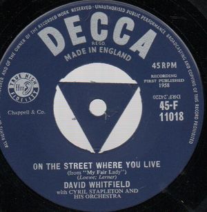 DAVID WHITFIELD, ON THE STREET WHERE YOU LIVE / AFRAID 