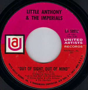 LITTLE ANTHONY & THE IMPERIALS, OUT OF SIGHT, OUT OF MIND / SUMMERS COMIN' IN