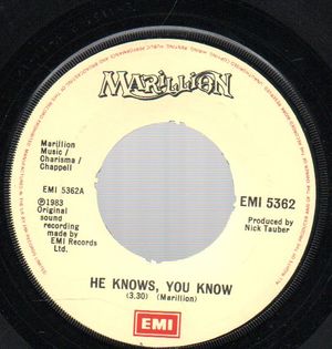 MARILLION, HE KNOWS YOU KNOW / CHARTING THE SINGLE 