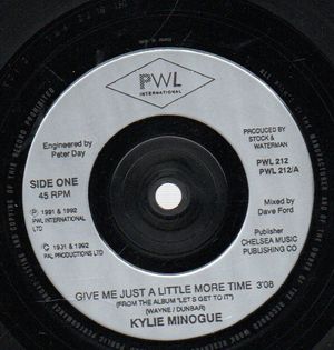 KYLIE MINOGUE , GIVE ME JUST A LITTLE MORE TIME / DO YOU DARE 