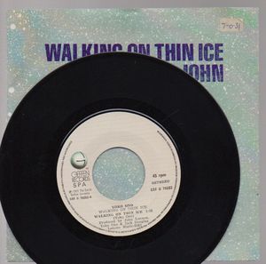 YOKO ONO, WALKING ON THIN ICE / IT HAPPENED + LYRIC SHEET 