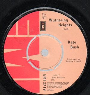 KATE BUSH , WUTHERING HEIGHTS / KITE - push out centre 