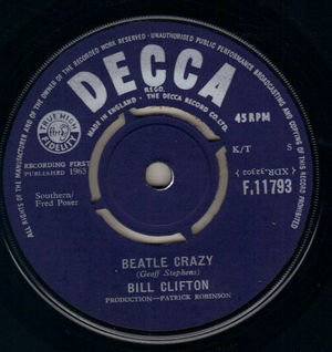 BILL CLIFTON, BEATLE CRAZY / LITTLE GIRL DRESSED IN BLUE