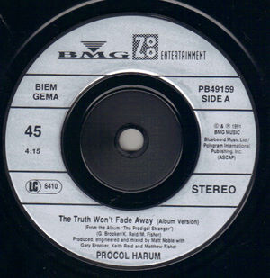 PROCOL HARUM , THE TRUTH WONT FADE AWAY / LEARN TO FLY